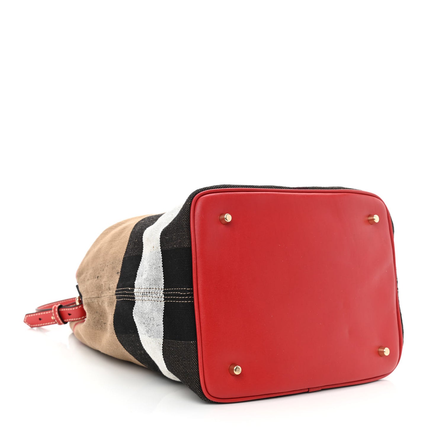 Canvas Mega Check Medium Ashby Hobo Cadmium Red