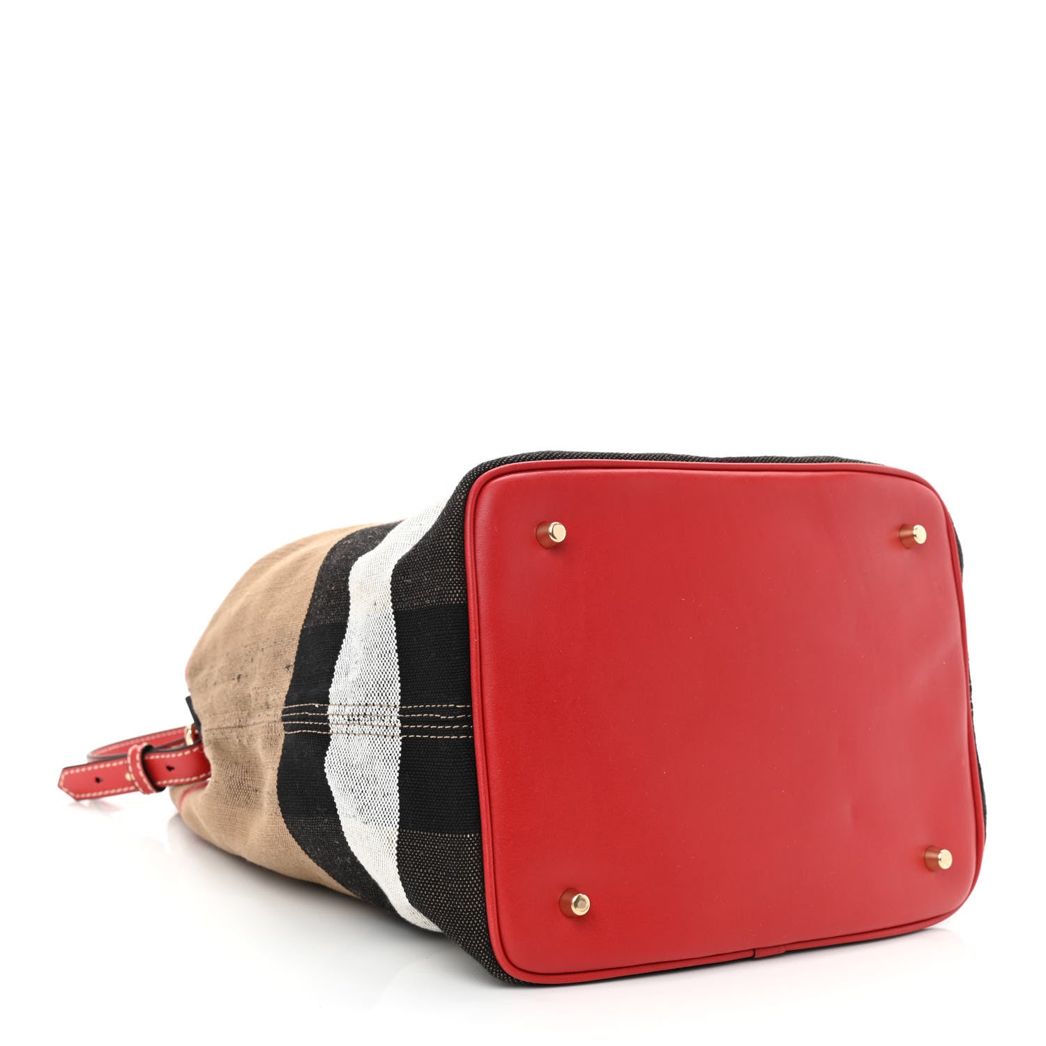 Burberry Canvas Mega Check Medium Ashby Hobo Cadmium Red 4 of 13