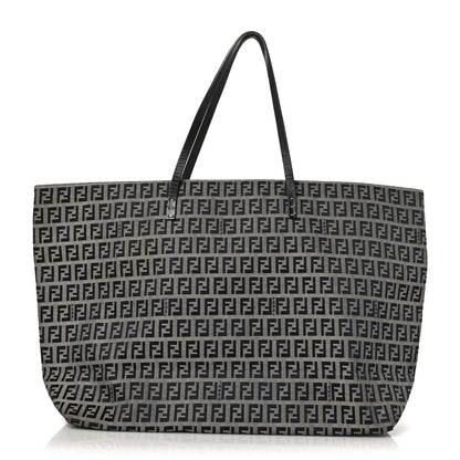 Fendi Zucchino Large Shopper Tote Navy 1 of 9