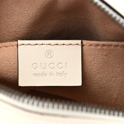 Gucci Calfskin Matelasse Small GG Marmont Chain Shoulder Bag White 6 of 10