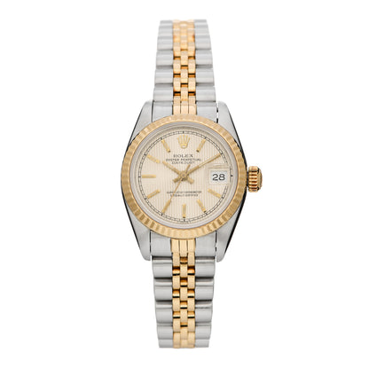 Rolex Stainless Steel 18K Yellow Gold 26mm Oyster Perpetual Datejust Watch Champagne 69173 1 of 4