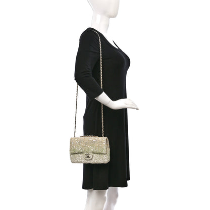 Chanel Shaded Sequin Mini Flap Light Green White Ecru 2 of 10
