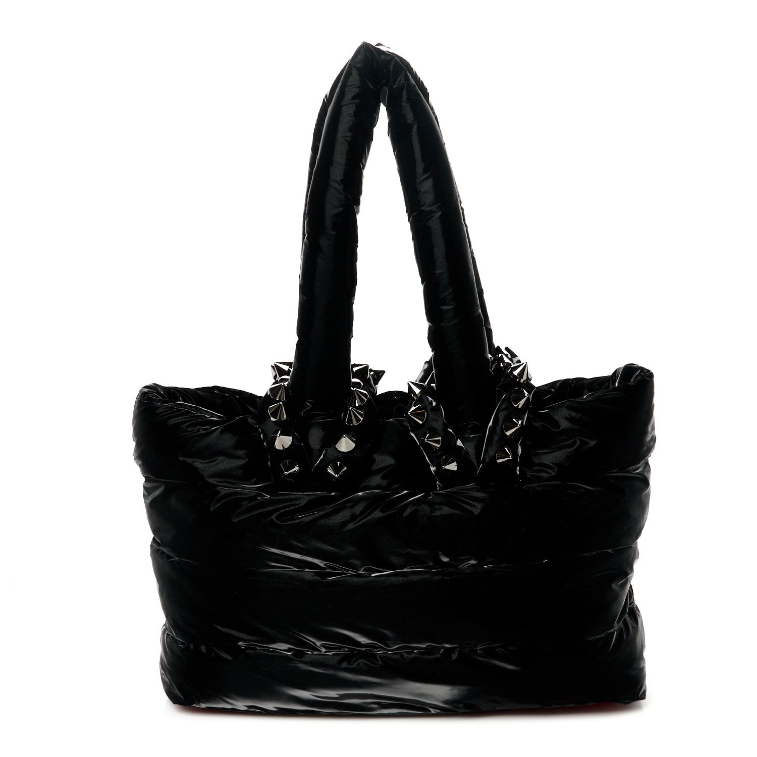 Christian Louboutin Nylon Padded Gloss Large Cabamoon Tote Black 1 of 9