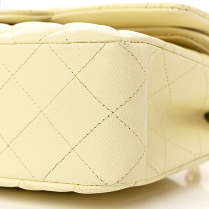 Chanel Caviar Quilted Small Double Flap Light Yellow 10 of 12