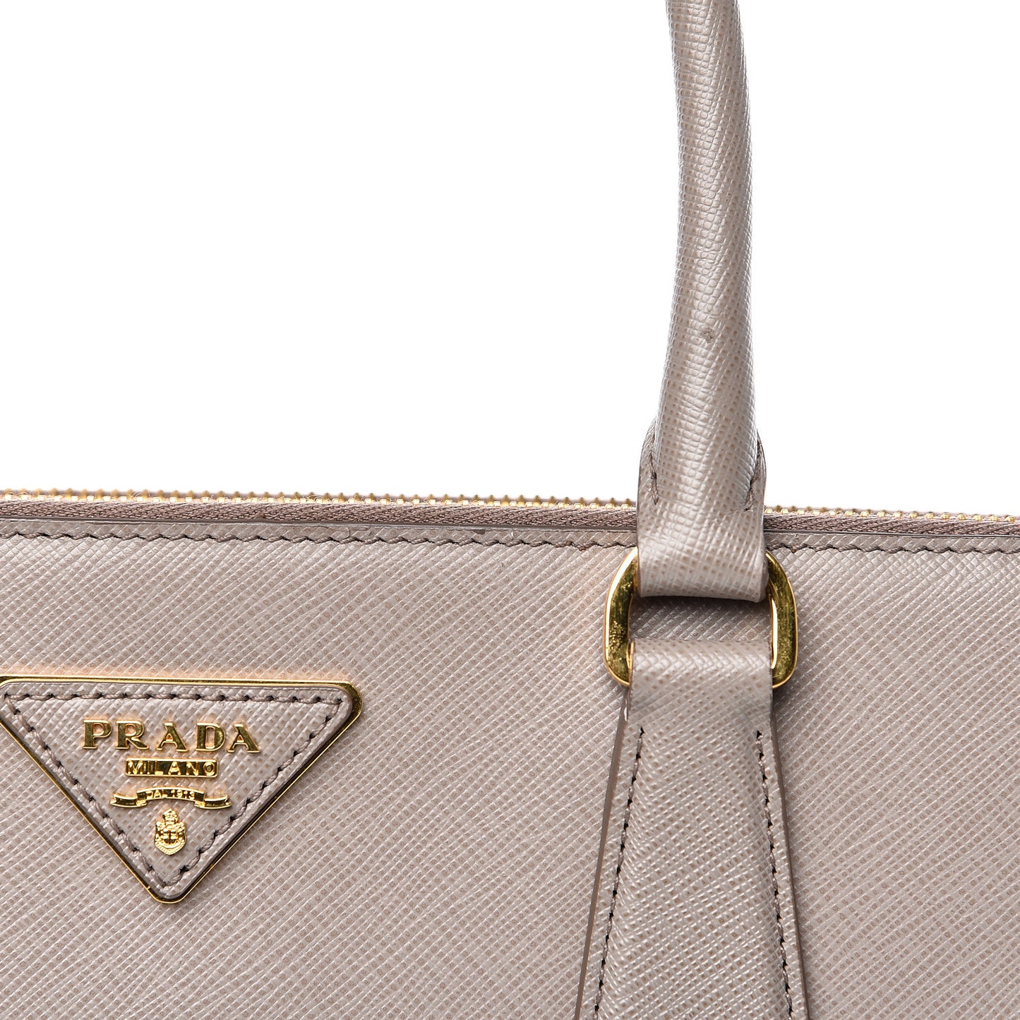 Saffiano Medium Galleria Double Zip Tote Argilla