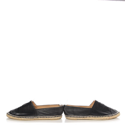 Chanel Lambskin CC Cap Toe Espadrilles 39 Black 9 of 9