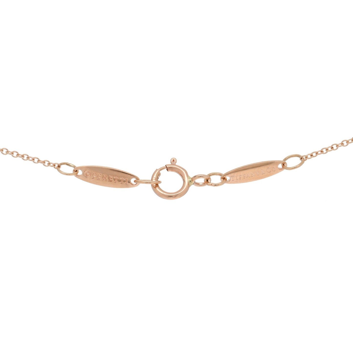 18K Rose Gold 6.5mm Elsa Peretti Bean Pendant Necklace