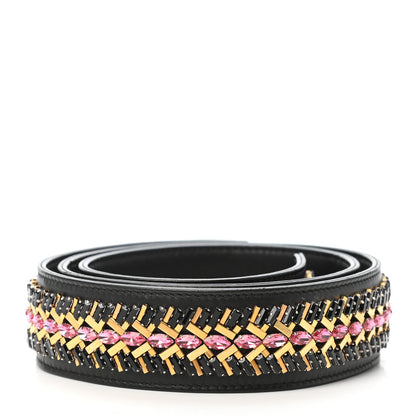 Christian Dior Lambskin Crystal Studded Shoulder Strap Black 2 of 5