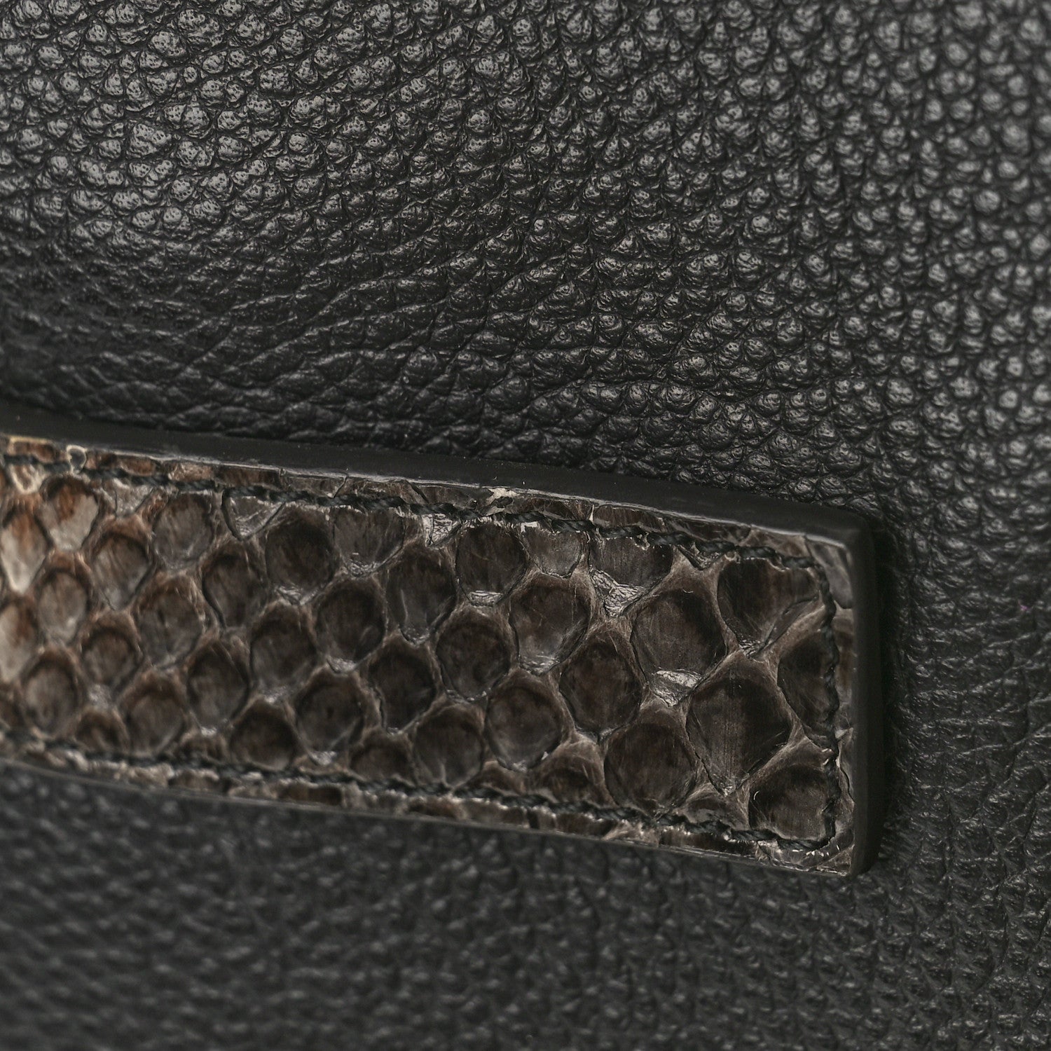 Saint Laurent Grained Calfskin Python Embossed Small Sac De Jour Black 10 of 13