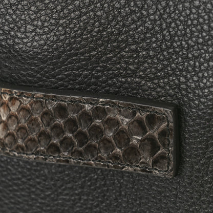 Saint Laurent Grained Calfskin Python Embossed Small Sac De Jour Black 10 of 13