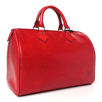Louis Vuitton Epi Speedy 30 Castillan Red 3 of 10