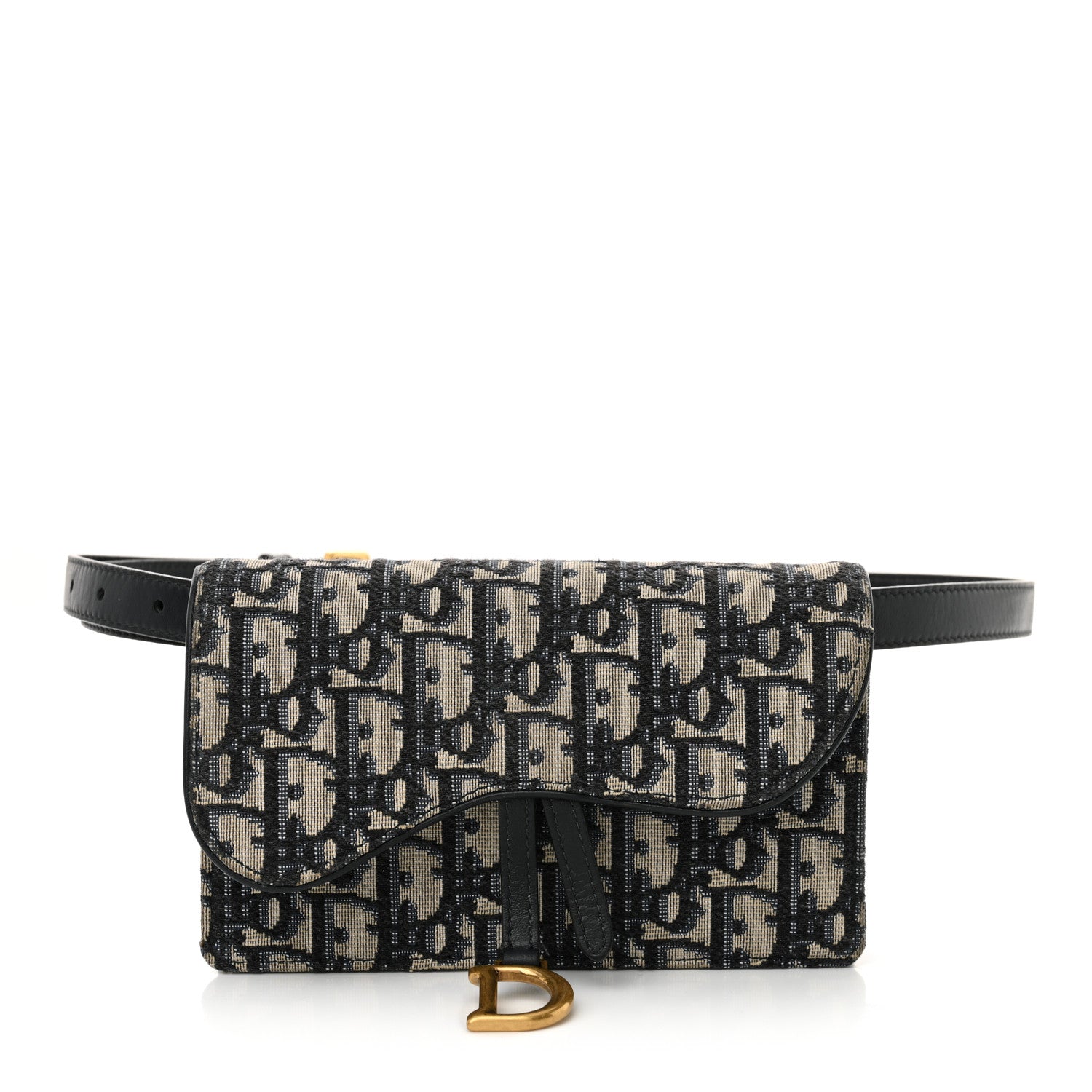 Christian Dior Oblique Saddle Belt Bag Blue 1 of 14