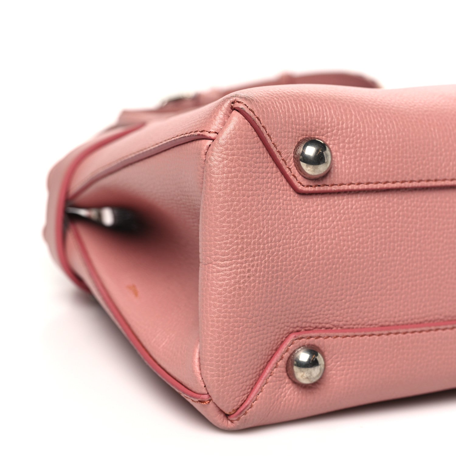 Burberry Grainy Calfskin House Check Small Banner Tote Dusty Rose 9 of 14