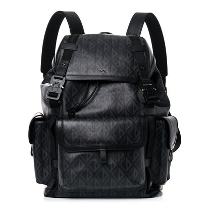 Christian Dior Canvas CD Diamond Hit The Road Backpack Black 1 of 10