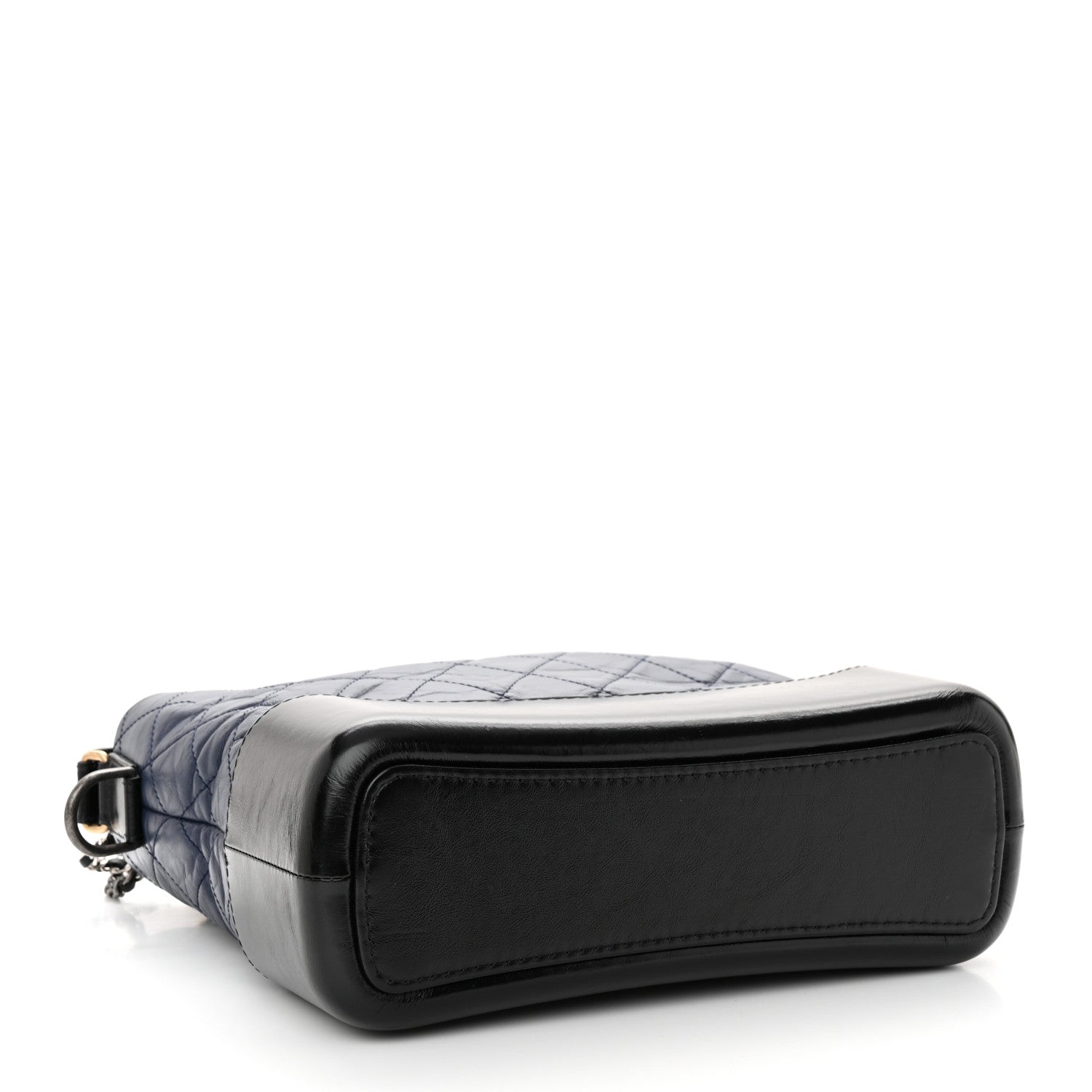 Chanel Aged Calfskin Quilted Medium Gabrielle Hobo Navy Black 4 of 10