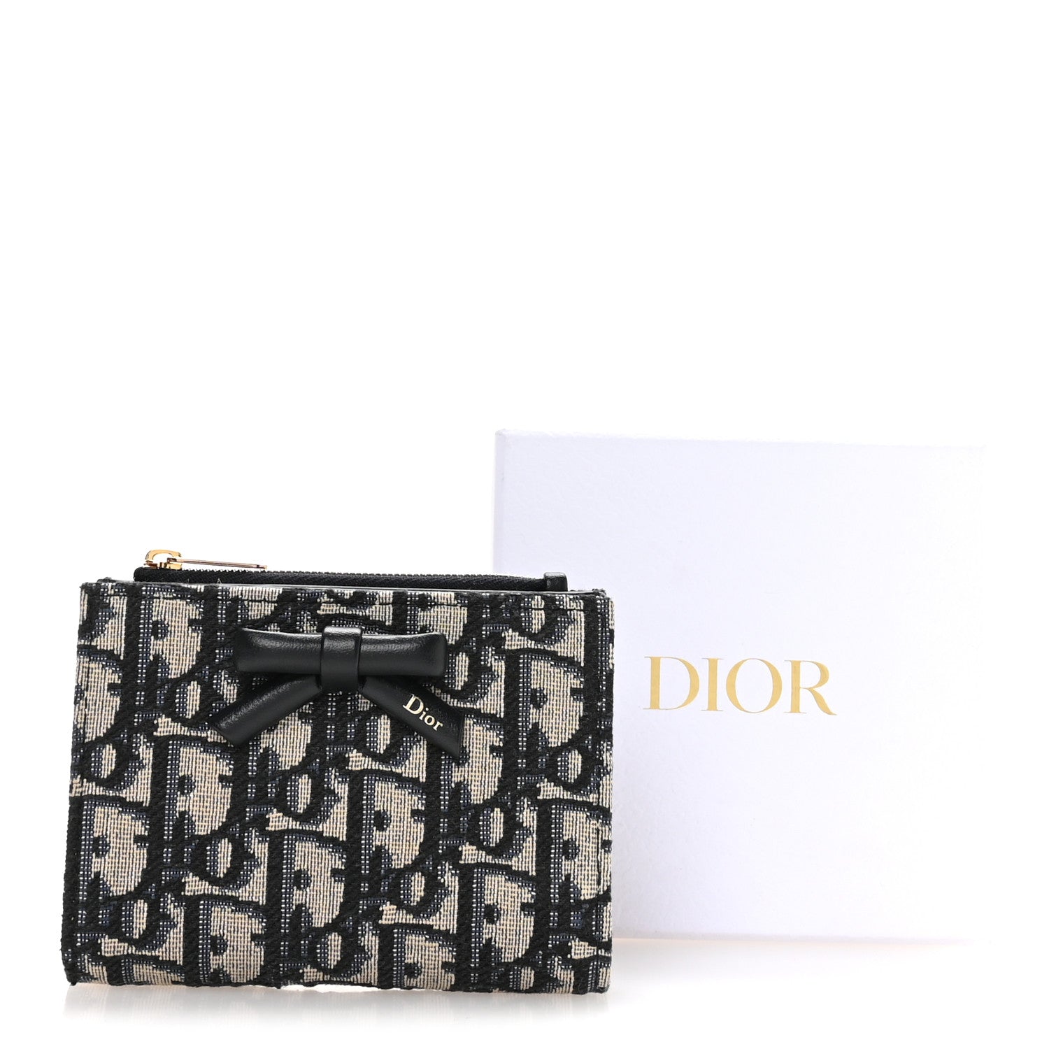 Dior Oblique Bow Dahlia ディオール オブリーク Christian Dior Oblique Bow Dahlia Wallet Blue 1818445 – FASHIONPHILE