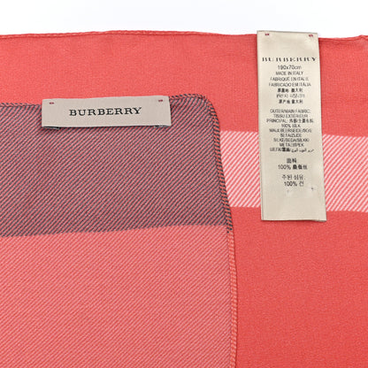 Burberry Silk Check Scarf Pink 4 of 4