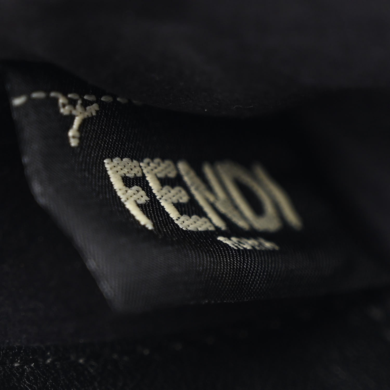 Fendi Shearling Shiny Nappa Micro Baguette Black 7 of 11