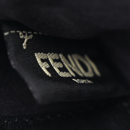 Fendi Shearling Shiny Nappa Micro Baguette Black 7 of 11