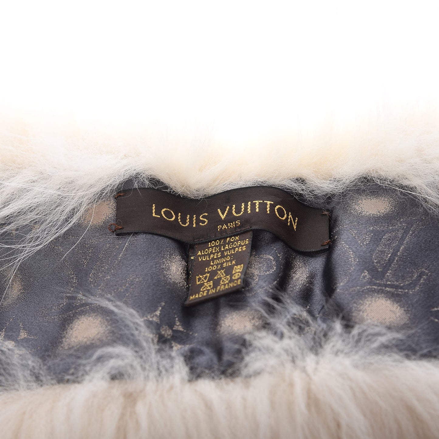 Nathalia Fox Fur Scarf Grey