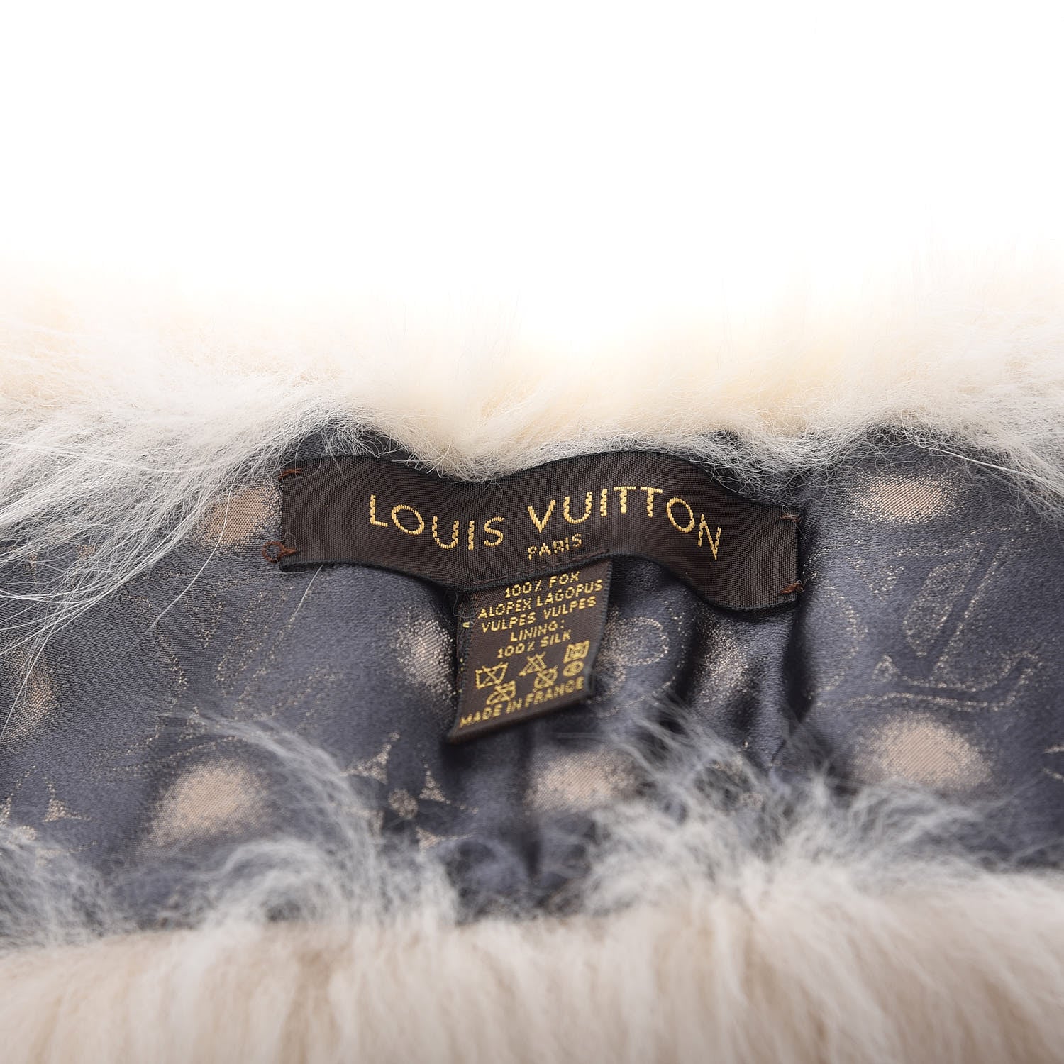 Louis Vuitton Nathalia Fox Fur Scarf Grey 5 of 5