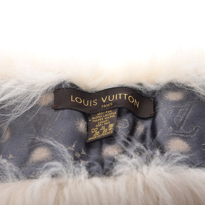Louis Vuitton Nathalia Fox Fur Scarf Grey 5 of 5