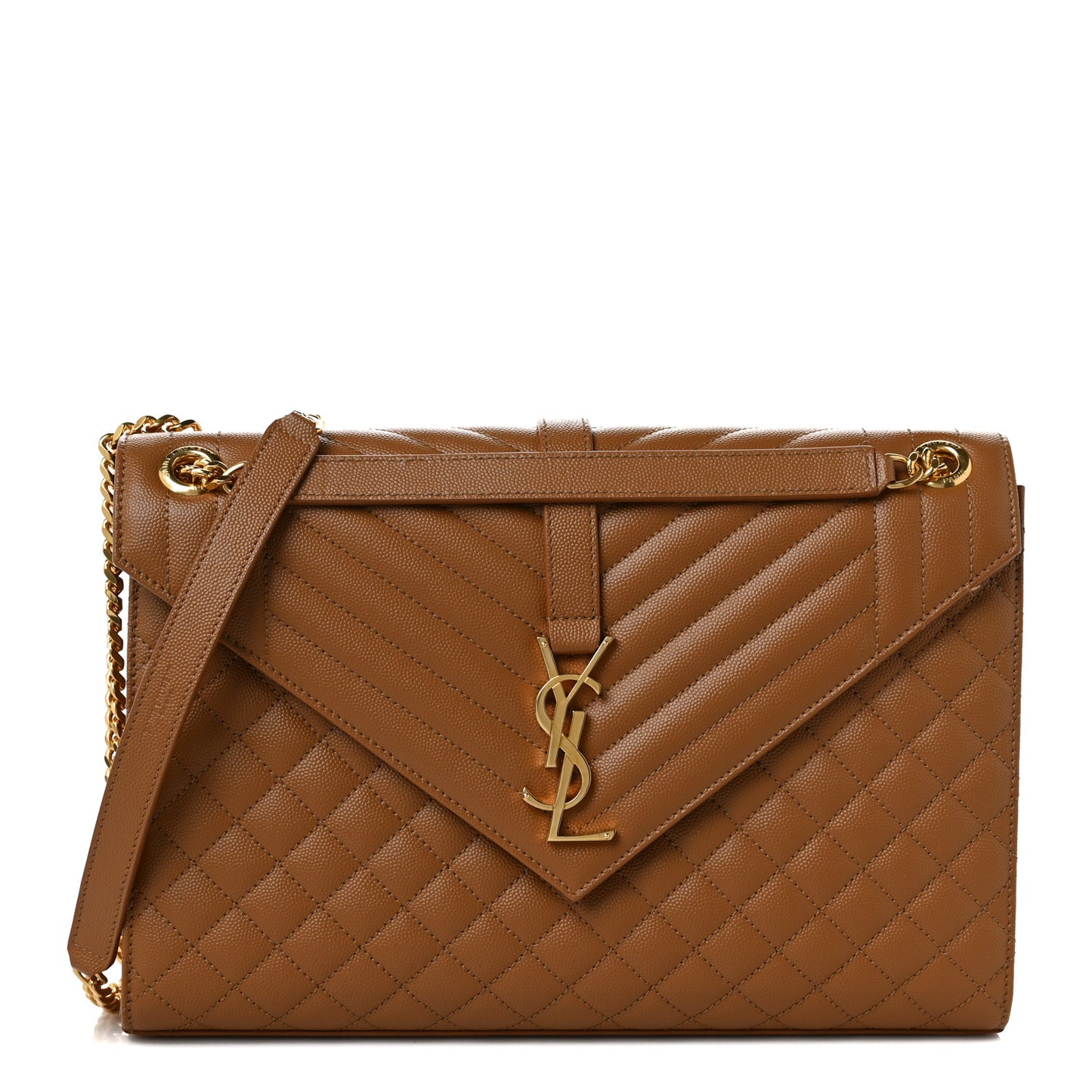 Grain De Poudre Textured Mixed Matelasse Triquilt Large Monogram Satchel Naturel