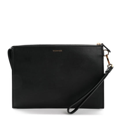 Versace Vitello Palazzo Medusa Stud Wristlet Bag Black 1 of 10