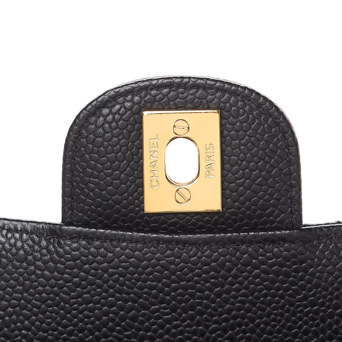 Caviar Quilted Mini Square Flap Black