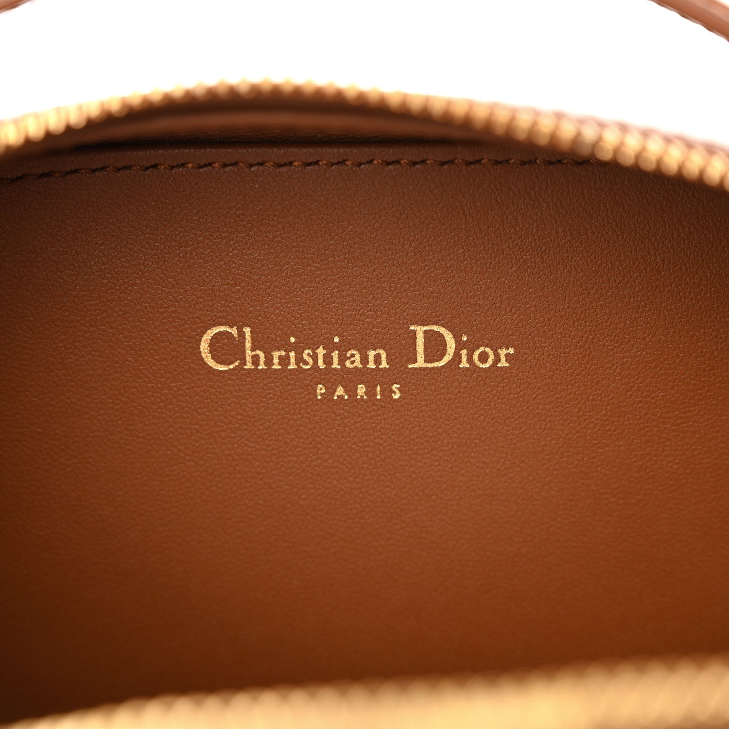 Christian Dior Calfskin CD Signature Oval Crossbody Camera Bag Brown 6 of 11