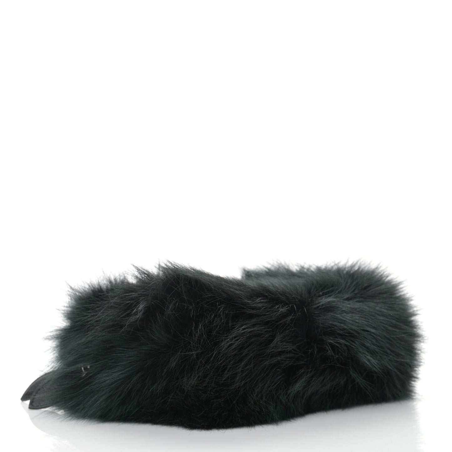 Fox Fur Lambskin Pochette Chaine Renard Vert Fonce