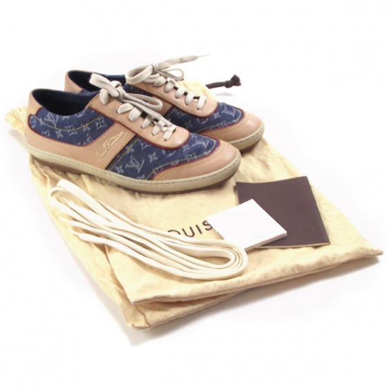 Louis Vuitton Denim Shoes Sneakers 38.5 Blue 4 of 9