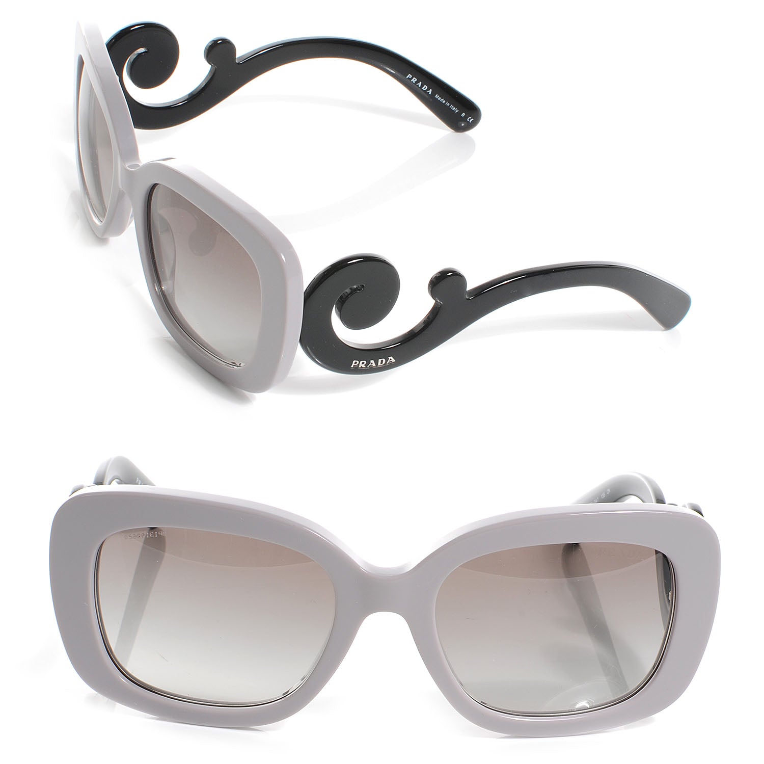 Prada SPR 27O Sunglasses Black Grey 1 of 5