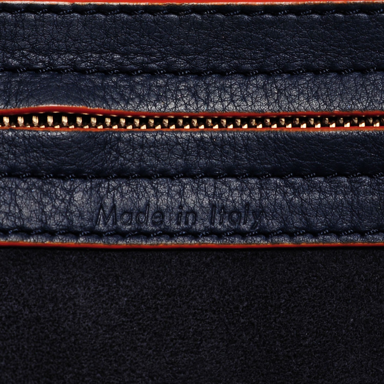 Celine Supple Calfskin Large Phantom Luggage Navy Blue Orange 8 of 9