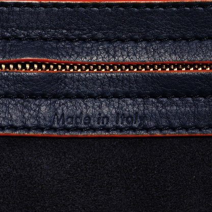 Celine Supple Calfskin Large Phantom Luggage Navy Blue Orange 8 of 9