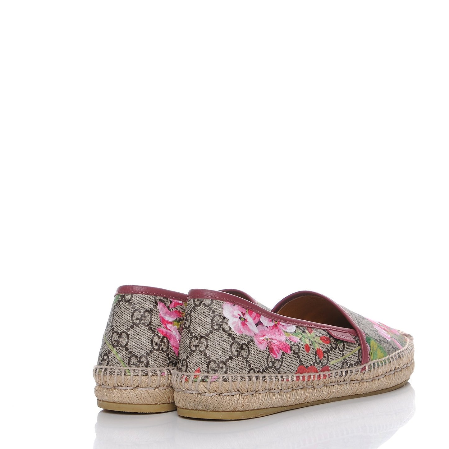 GG Supreme Monogram Blooms Espadrilles 39 Beige Multicolor Dry Rose