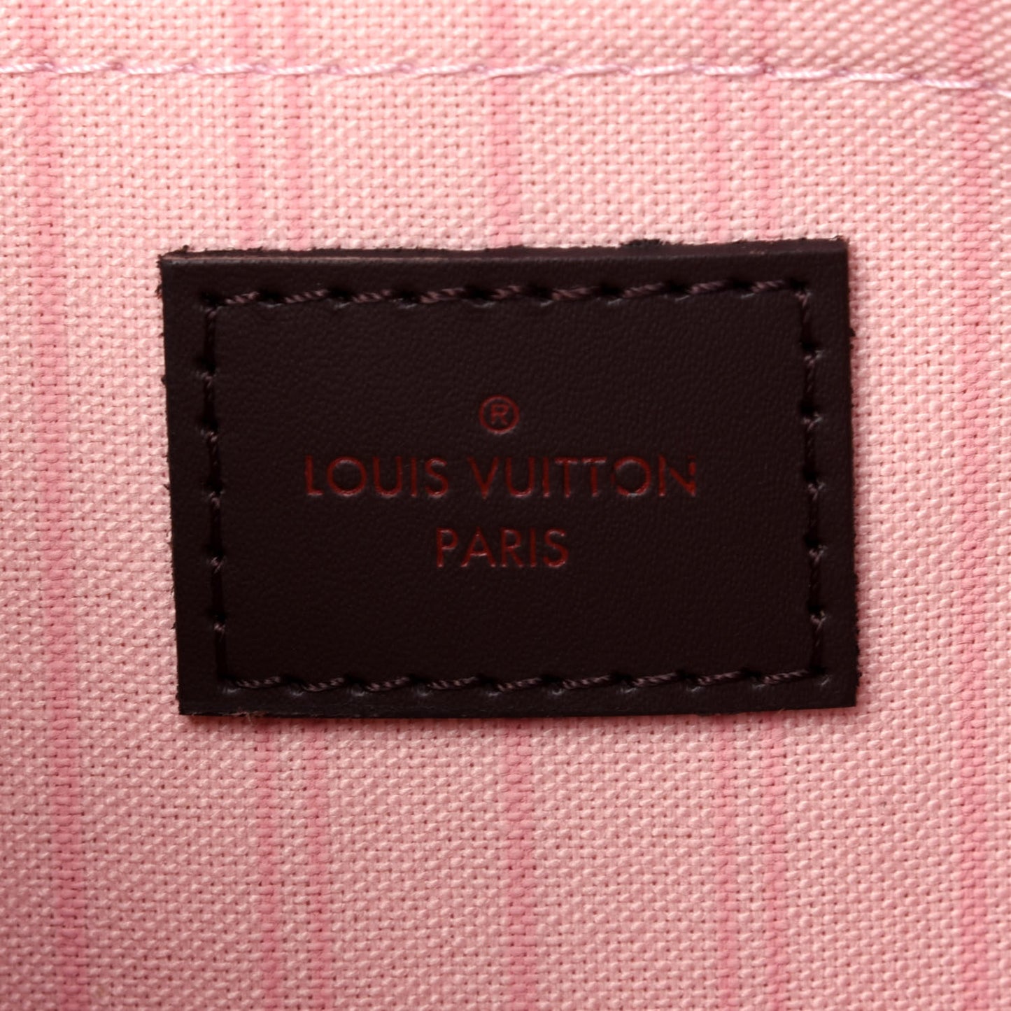 Damier Ebene Neverfull MM GM Pochette Rose Ballerine