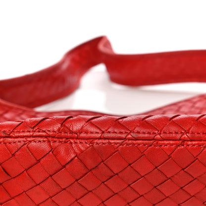 Bottega Veneta Nappa Intrecciato Shoulder Bag Red 11 of 12