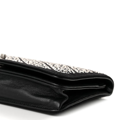 Chanel Lambskin Embellished Quilted Wallet On Chain WOC Black 10 of 10