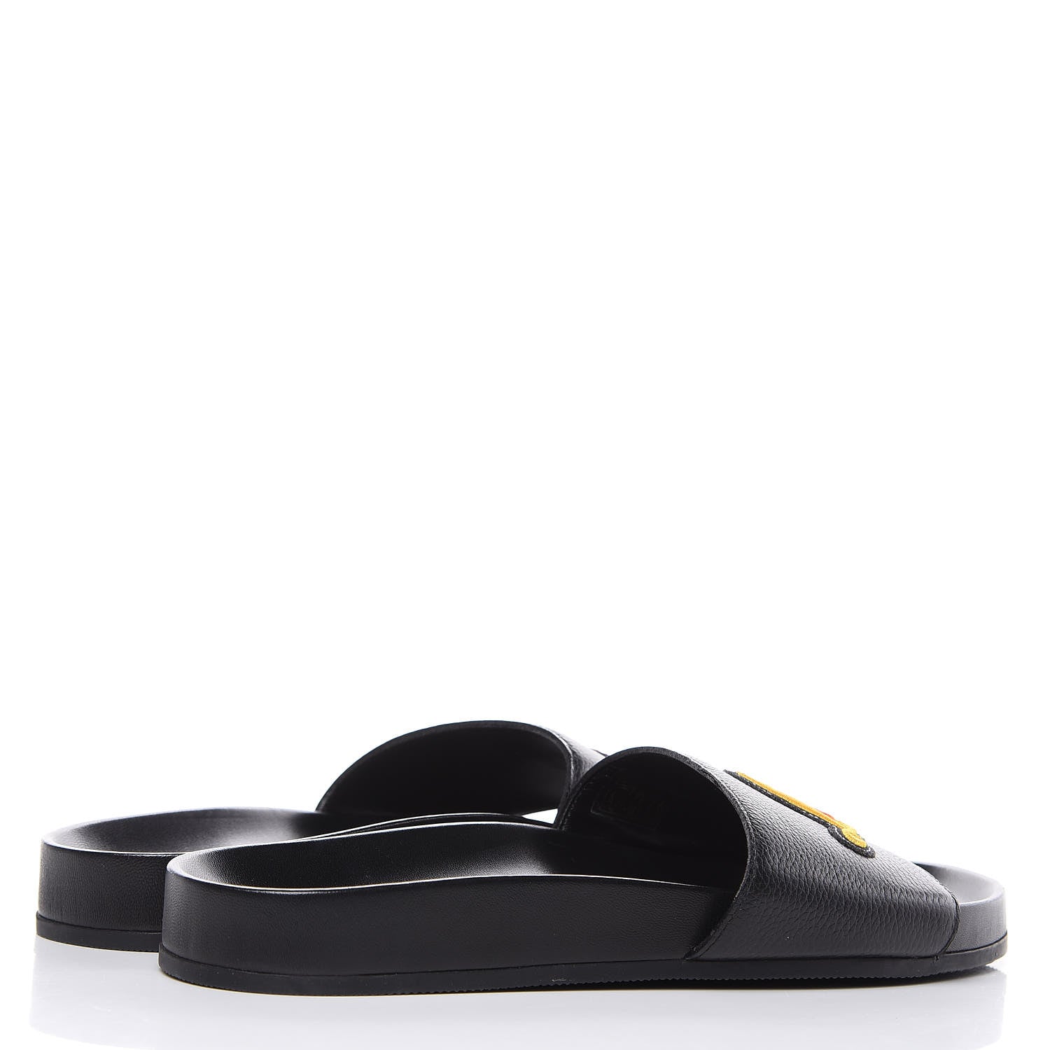 Louis Vuitton Calfskin Mens New Wave Mirabeau Flat Mules 8 Black 4 of 9