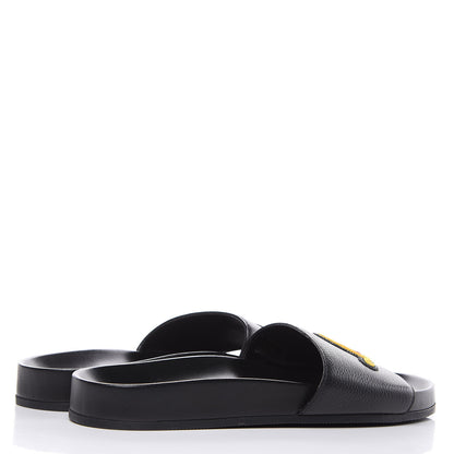 Louis Vuitton Calfskin Mens New Wave Mirabeau Flat Mules 8 Black 4 of 9