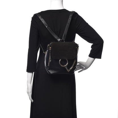 Chloe Suede Calfskin Small Faye Backpack Black 2 of 12