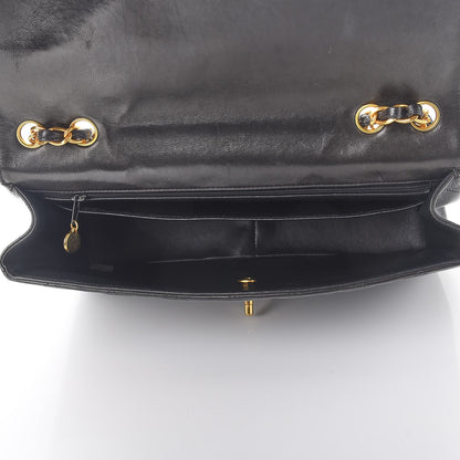 Chanel Lambskin Quilted Jumbo Single Flap Black 6 of 9