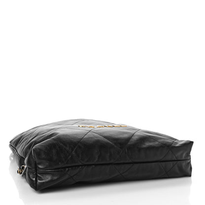 Chanel Shiny Calfskin Quilted Chanel 22 Backpack Black 4 of 9