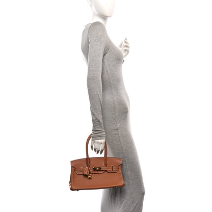 Hermes Evercolor Shoulder Birkin Light 29 Gold 2 of 11