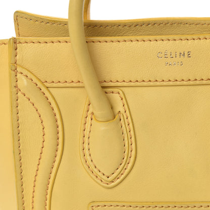 Celine Smooth Calfskin Nano Luggage Citron 9 of 20