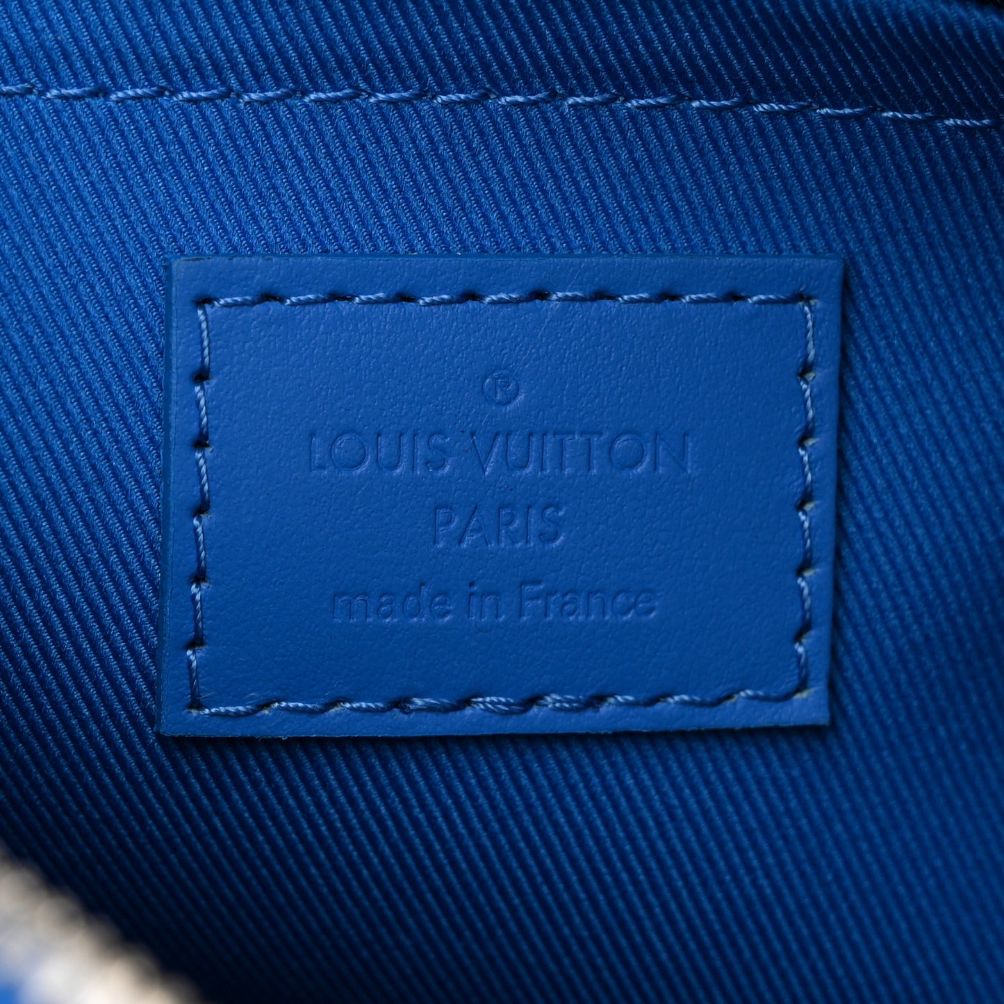 Grained Calfskin Aerogram City Keepall Bright Blue