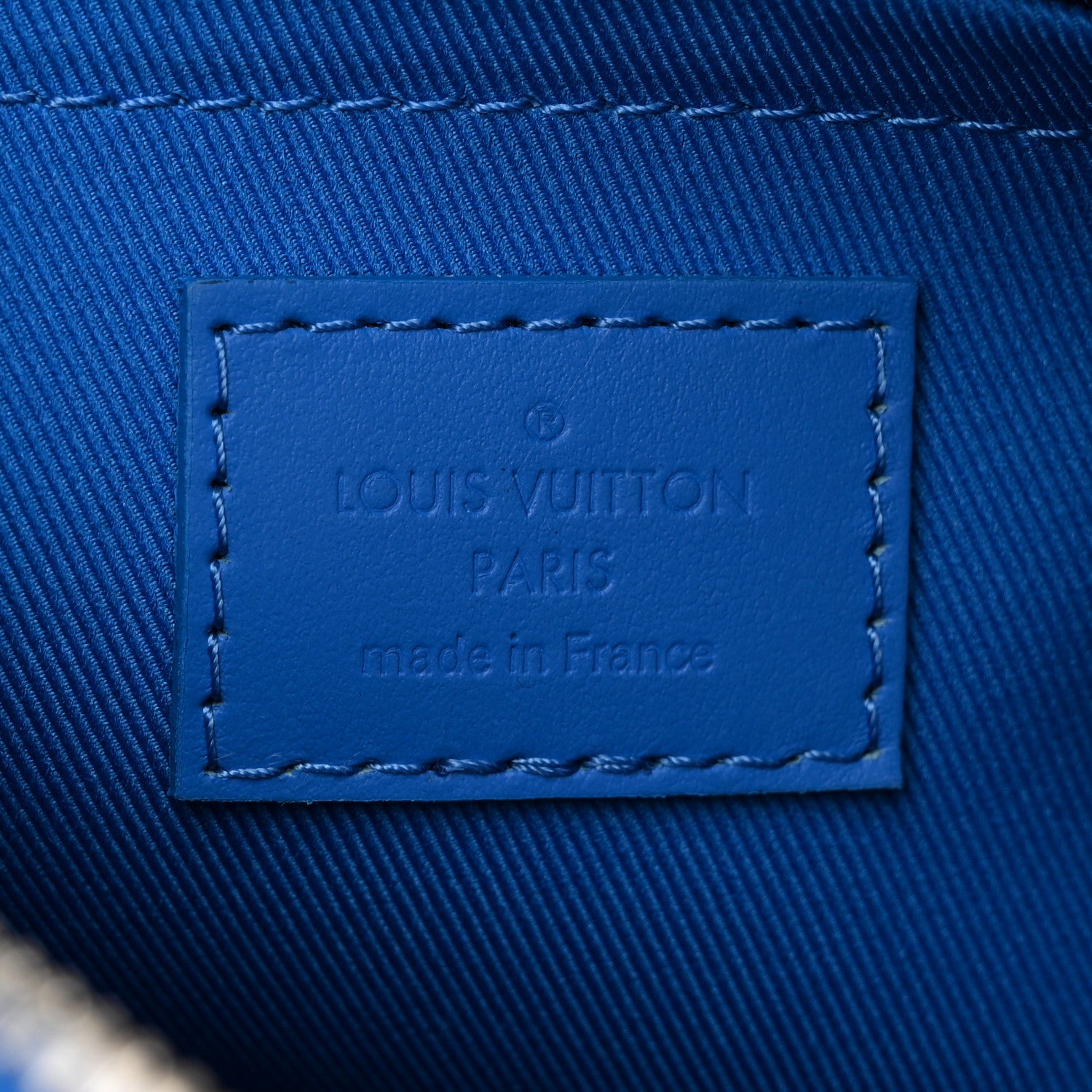 Louis Vuitton Grained Calfskin Aerogram City Keepall Bright Blue 6 of 9