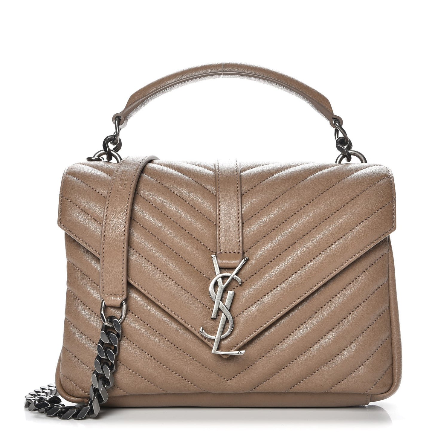Sheepskin Matelasse Chevron Monogram Medium College Bag Fard