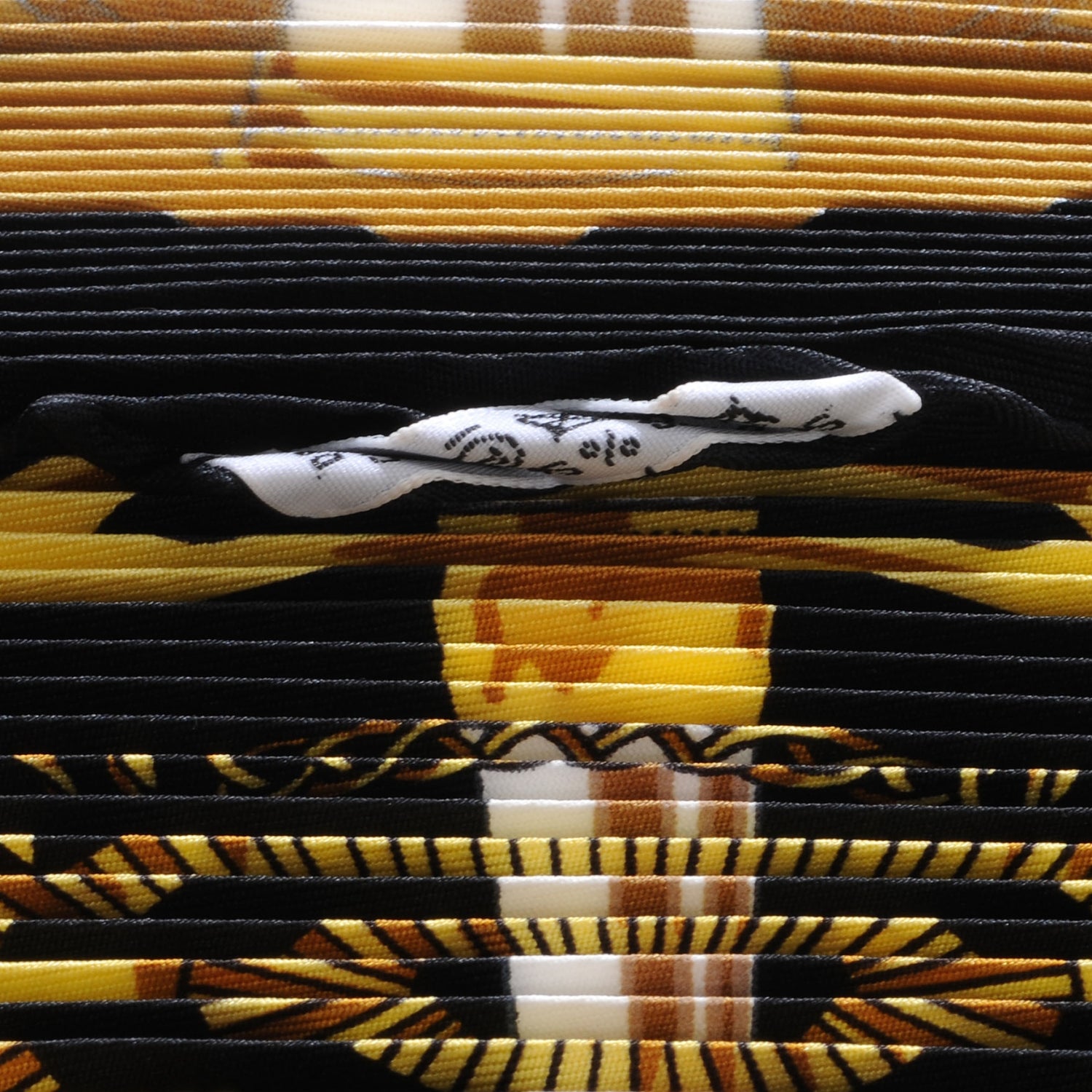 Hermes Silk Plisse Eperon D Or Scarf 90 Black Gold 6 of 6